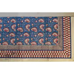 Landscapes Under My Roof | Sanganeri Handblock Printed Double Bedsheet  with Pillow Covers- L