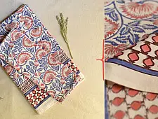 Landscapes Under My Roof | Sanganeri Handblock Printed Double Bedsheet  with Pillow Covers- J