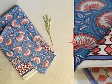 Landscapes Under My Roof | Sanganeri Handblock Printed Double Bedsheet  with Pillow Covers- L