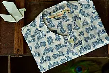 Sing of Spring | Sanganeri Block Printed - Cotton Full Sleeve Shirt - 10