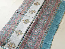 Kumudini . कुमुदिनी ~ Sanganeri Block Print - Kota Cotton Saree 