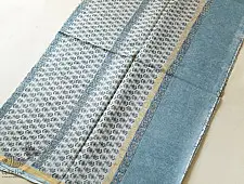 Kumudini . कुमुदिनी ~  Kota Cotton Saree With Zari Border - Sanganeri Flower Prints