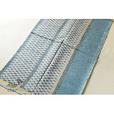 Kumudini . कुमुदिनी ~  Kota Cotton Saree With Zari Border - Sanganeri Flower Prints