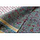 shop Sanganeri Red Rose Block Printed - Kota Cotton Saree