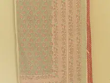 Slumberland | Dohar Double Side Hand Block Red Rose Printed - Mul Cotton - Double Bed