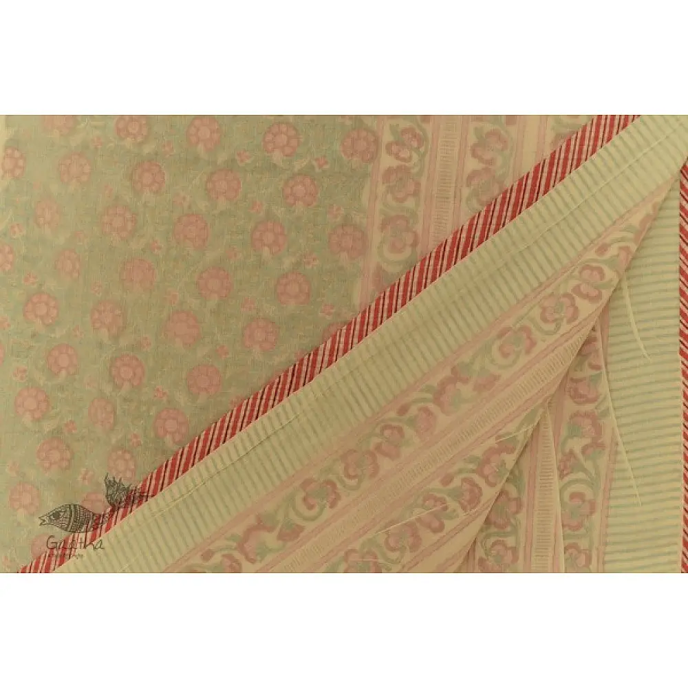 shop Dohar Double Side Hand Block Printed Mul Cotton