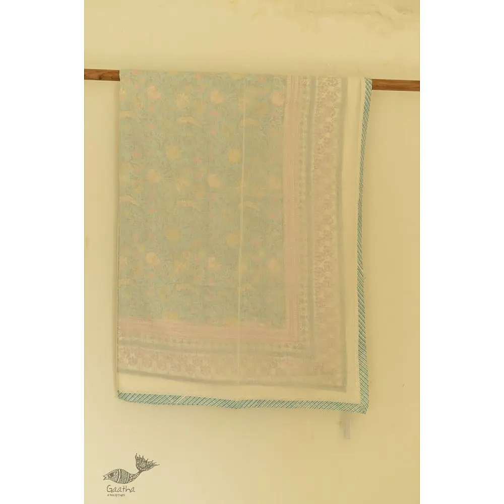 shop Dohar Double Side Hand Block Printed Mul Cotton