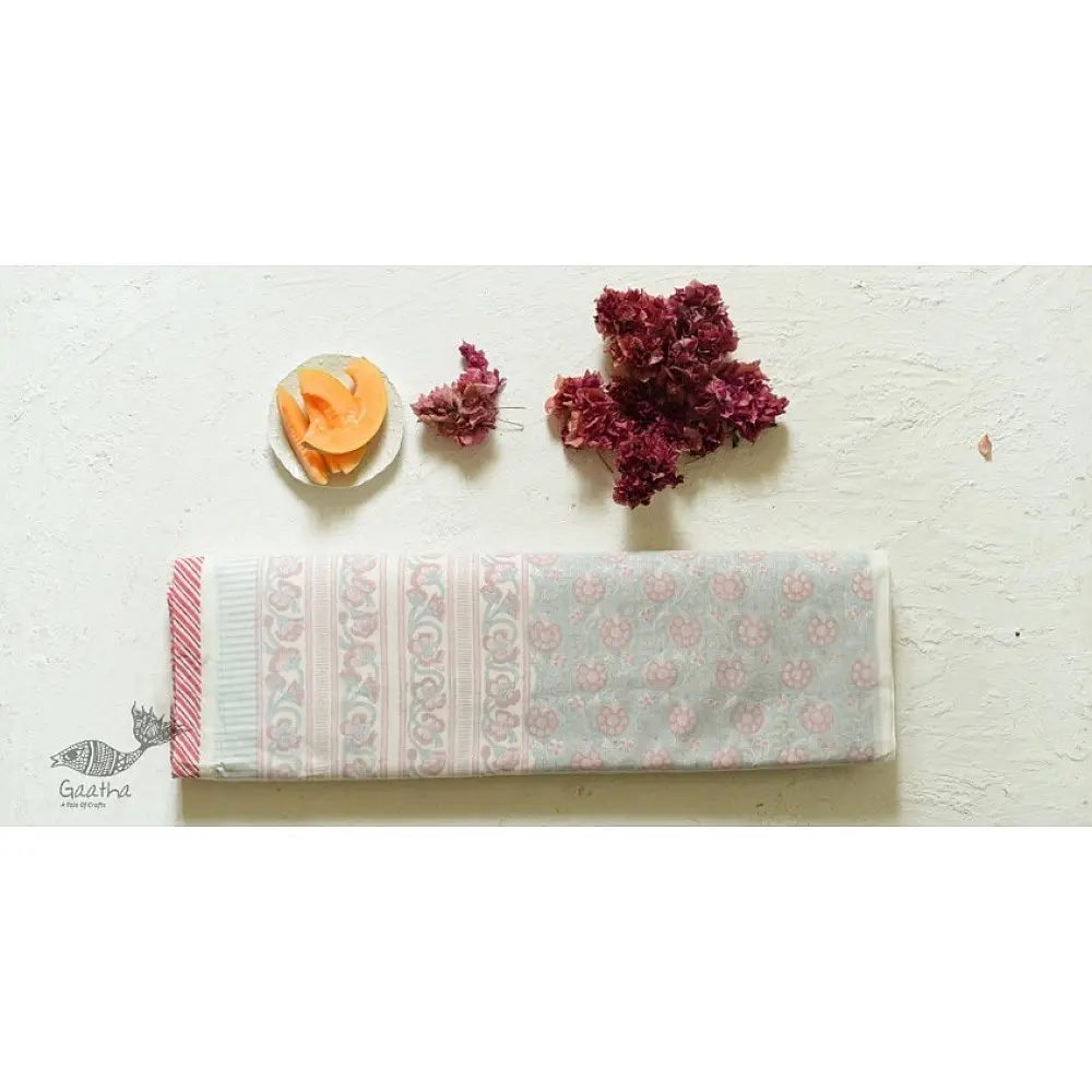 shop Dohar Double Side Hand Block Printed Mul Cotton