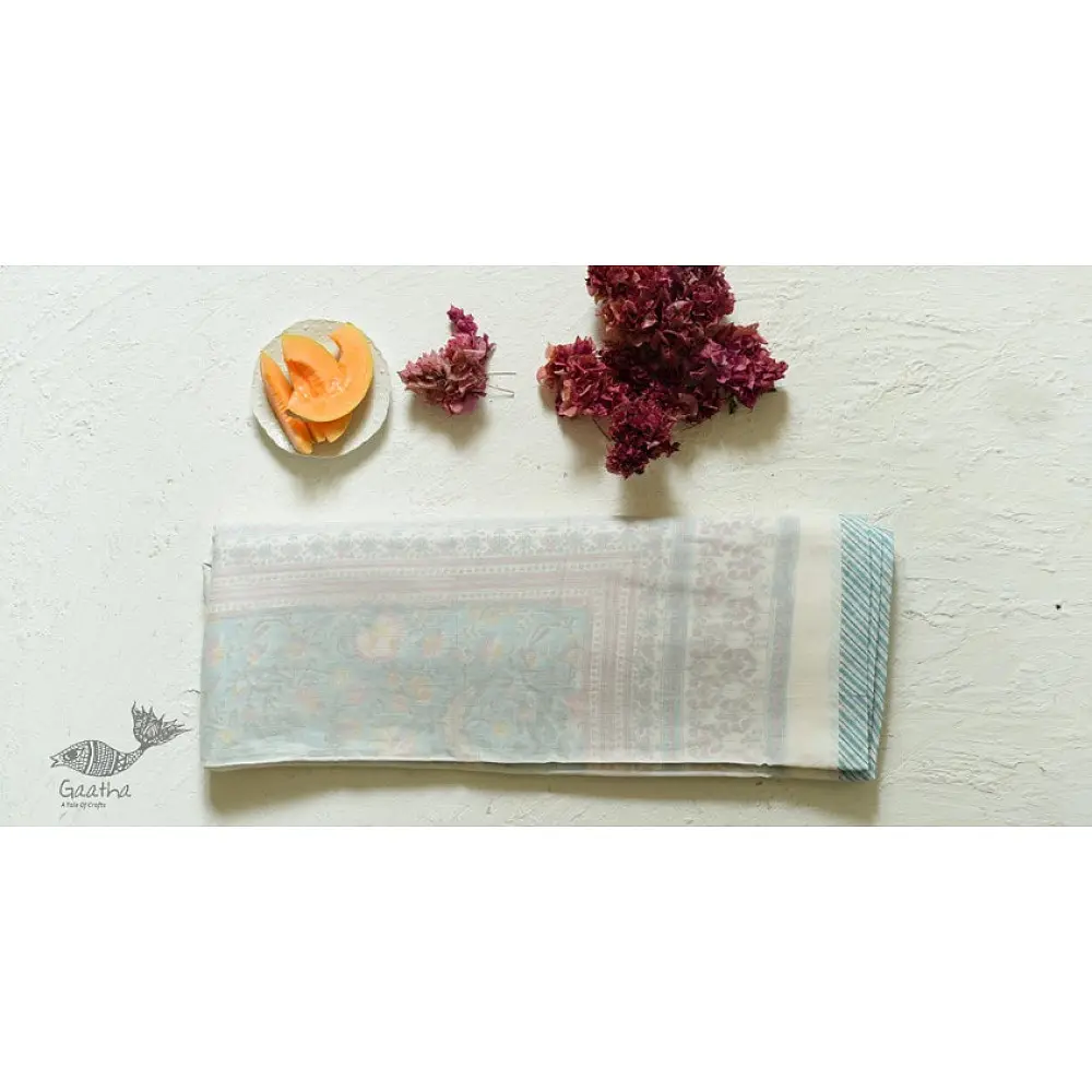 shop Dohar Double Side Hand Block Printed Mul Cotton