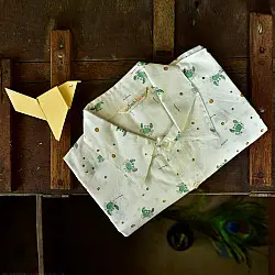 Summer Love | Sanganeri Cotton Half Sleeve Shirt | Crab