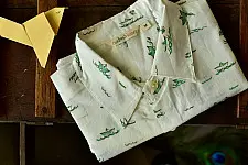 Summer Love | Sanganeri 100% Cotton Half Sleeve Shirt | Boat Print