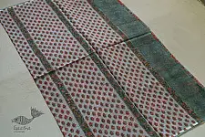 Kumudini . कुमुदिनी | Sanganeri Block Flower Prints - Kota Cotton Saree 