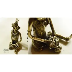 Dhokra Art ✺ Handmade Brass Dhokra - Adivasi Mahila / Tribal Women