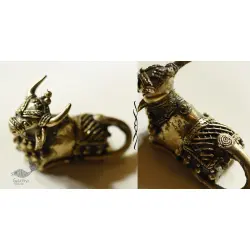 Dhokra Art ✺ Handmade Brass Dhokra - Cow / Nandi (Big)