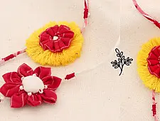 Handmade Gulmohar Rakhi (Set of 2) 7