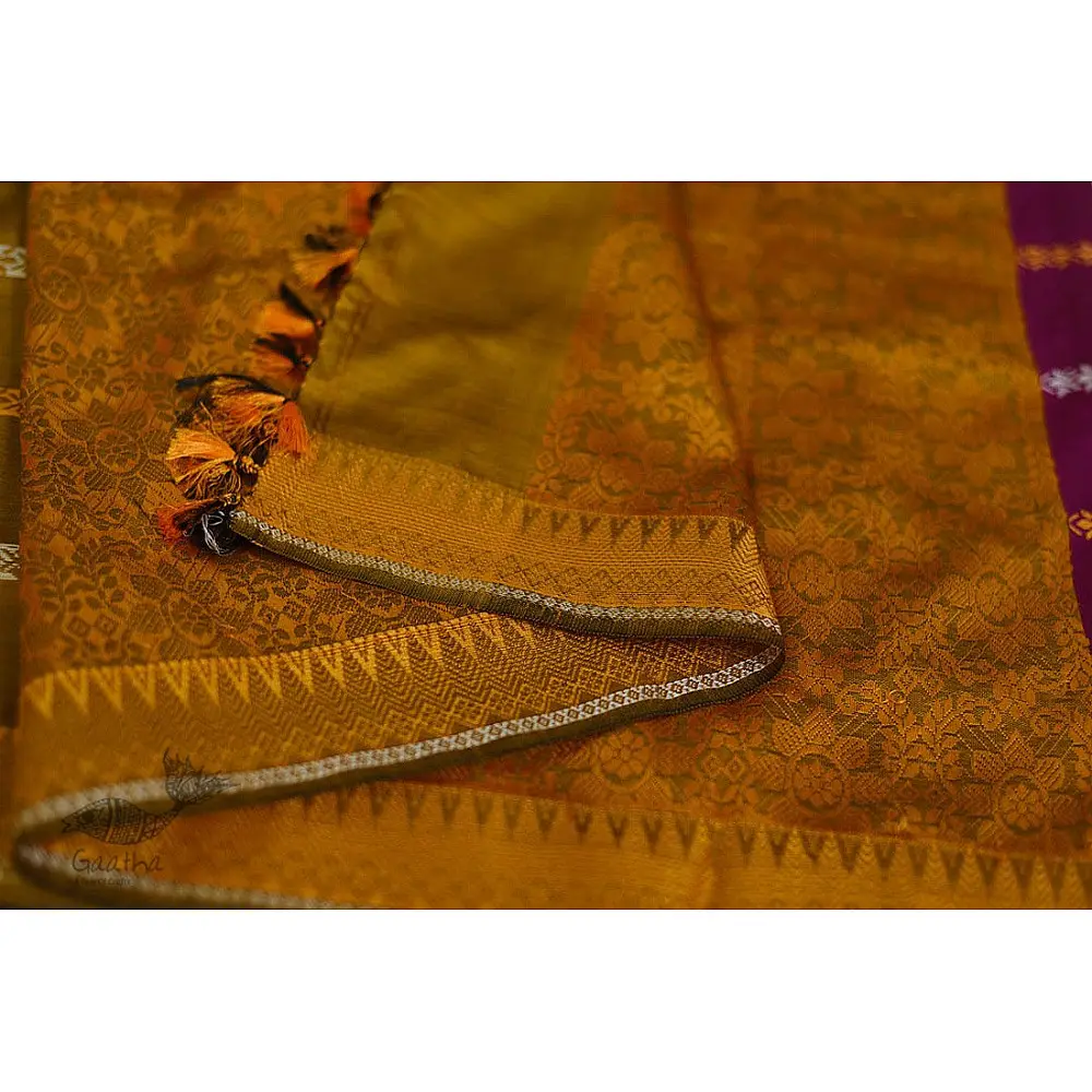 shop Assamese Silk Saree - Deep Purple