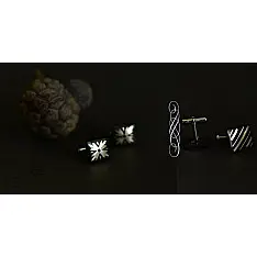Bidri ♣ Inlay Cufflinks - Set of Two (Three Options) ♣ 41