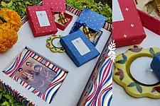 Boond . बूँद ● Gift Hamper - Natural Essential Fragrant Oils Motia & Maati + Ceramic Diya + Photo Frame 
