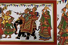 Phad Painting - Elephant Ride