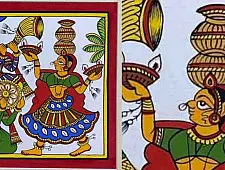 Phad Painting - Enjoying Dance & Music