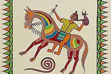 Tribal Art Painting - Horse Riders