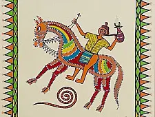 Tribal Art Painting - Horse Riders