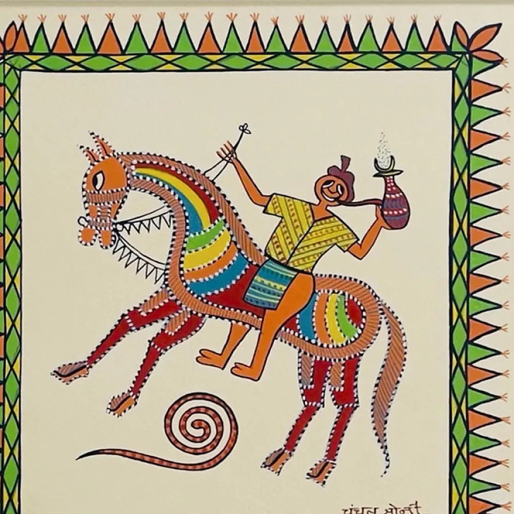 shop Tribal Art Painting - Horse Riders