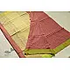 shop Handwoven cotton saree Carrot Red