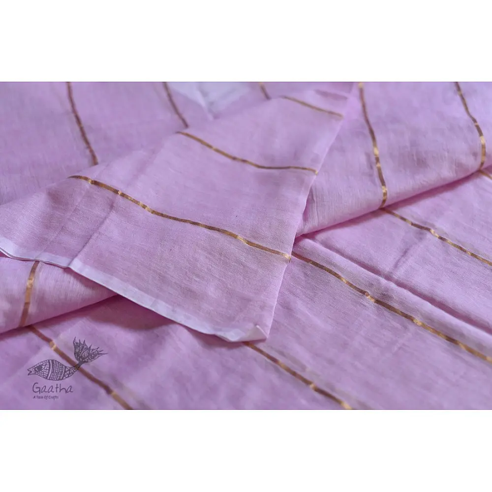 shop Handwoven cotton saree Pink