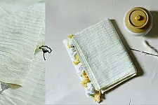 Avanti ✽ Handloom Cotton Saree - Light Yellow