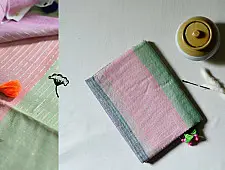 Avanti ✽ Handloom Cotton Saree With Zari Stripes