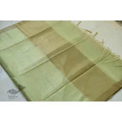 Flavour of Morning ✽ Kota Checked Zari Cotton Saree in Light Green Colour