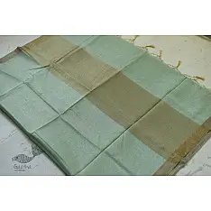 Flavour of Morning ✽ Kota Checked Zari Cotton Saree in Sky Blue Colour