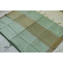 Flavour of Morning ✽ Kota Checked Zari Cotton Saree in Sky Blue Colour