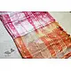 Orange & Pink Linen Saree with Gotta Patti Work