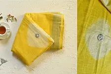 Flavour of Morning ✽ Yellow Linen Gotta Patti work saree