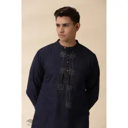 Ekansh . एकांश | Handwoven Cotton - Indigo Men's Kurta