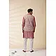 shop Blush Pink Chanderi Jacket & Kurta Set ( Set of Two)  