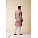 shop Blush Pink Chanderi Jacket & Kurta Set ( Set of Two)  