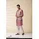 shop Blush Pink Chanderi Jacket & Kurta Set ( Set of Two)  
