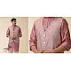shop Blush Pink Chanderi Jacket & Kurta Set ( Set of Two)  