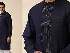 Ekansh . एकांश | Handwoven Cotton - Indigo Men's Kurta