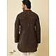 shop Handwoven Cotton - Dark Brown Cotton Kurta