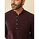 shop Handwoven Cotton - Wine Kurta