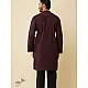 shop Handwoven Cotton - Wine Kurta