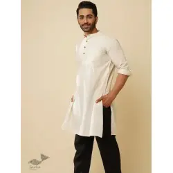 Ekansh . एकांश | Handwoven Cotton - Off White Kurta