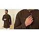 shop Handwoven Cotton - Dark Brown Cotton Kurta