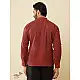shop handloom cotton - Maroon Handwoven Man's Shirt