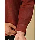 shop handloom cotton - Maroon Handwoven Man's Shirt