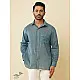 shop handloom cotton - Grey Men's Handwoven Shirt